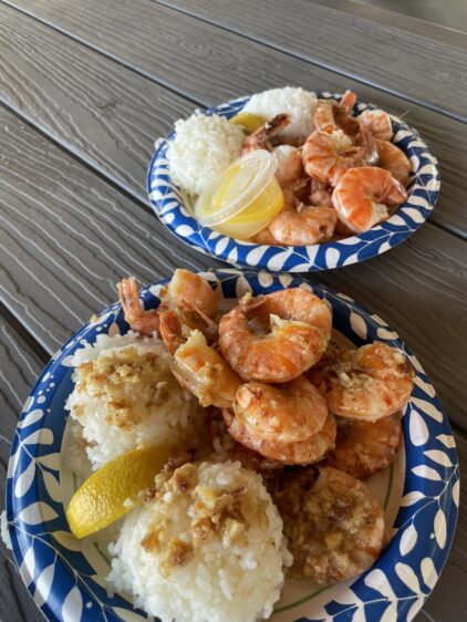 ワイ名物ガーリックシュリンプの定番メニューShrimp Scampi