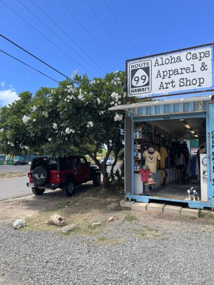 ジョバンニ敷地内のハワイ雑貨ショップの外観